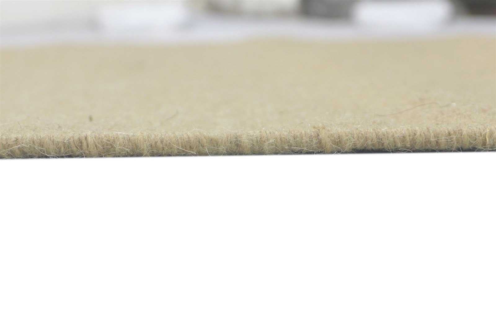 Beige Wool Rug 5' X 8' Modern Dhurrie Scandinavian Solid Room Size Carpet 7860701102229