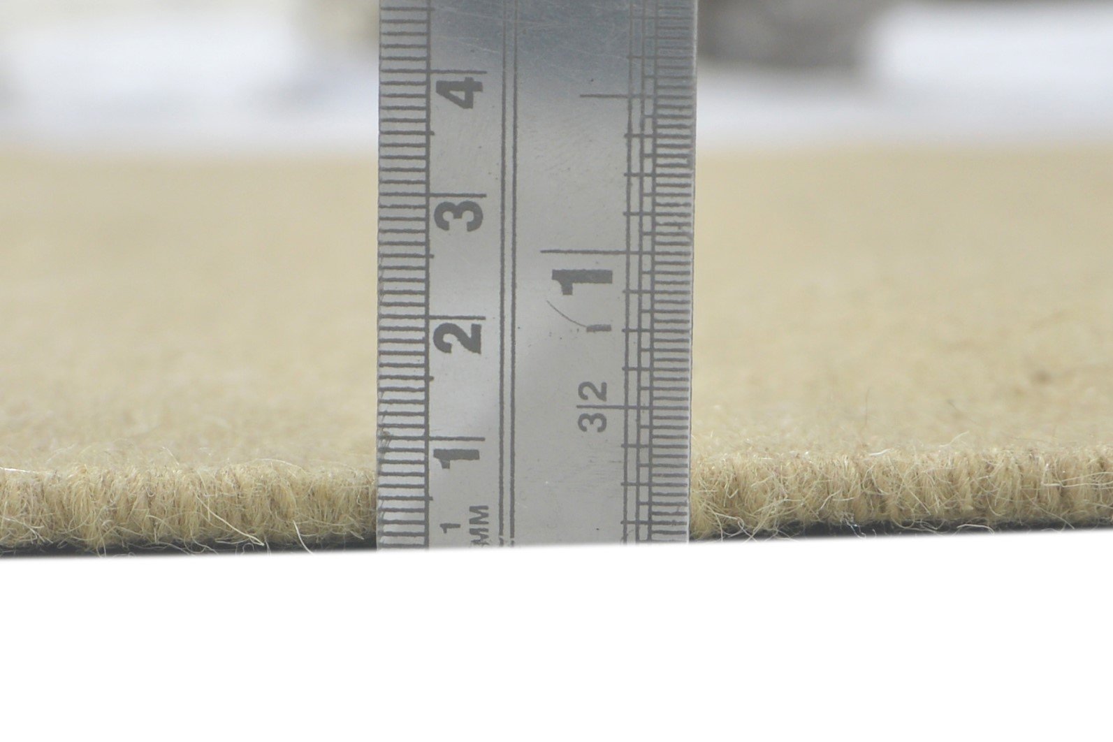 Beige Wool Rug 5' X 8' Modern Dhurrie Scandinavian Solid Room Size Carpet 7860701102229