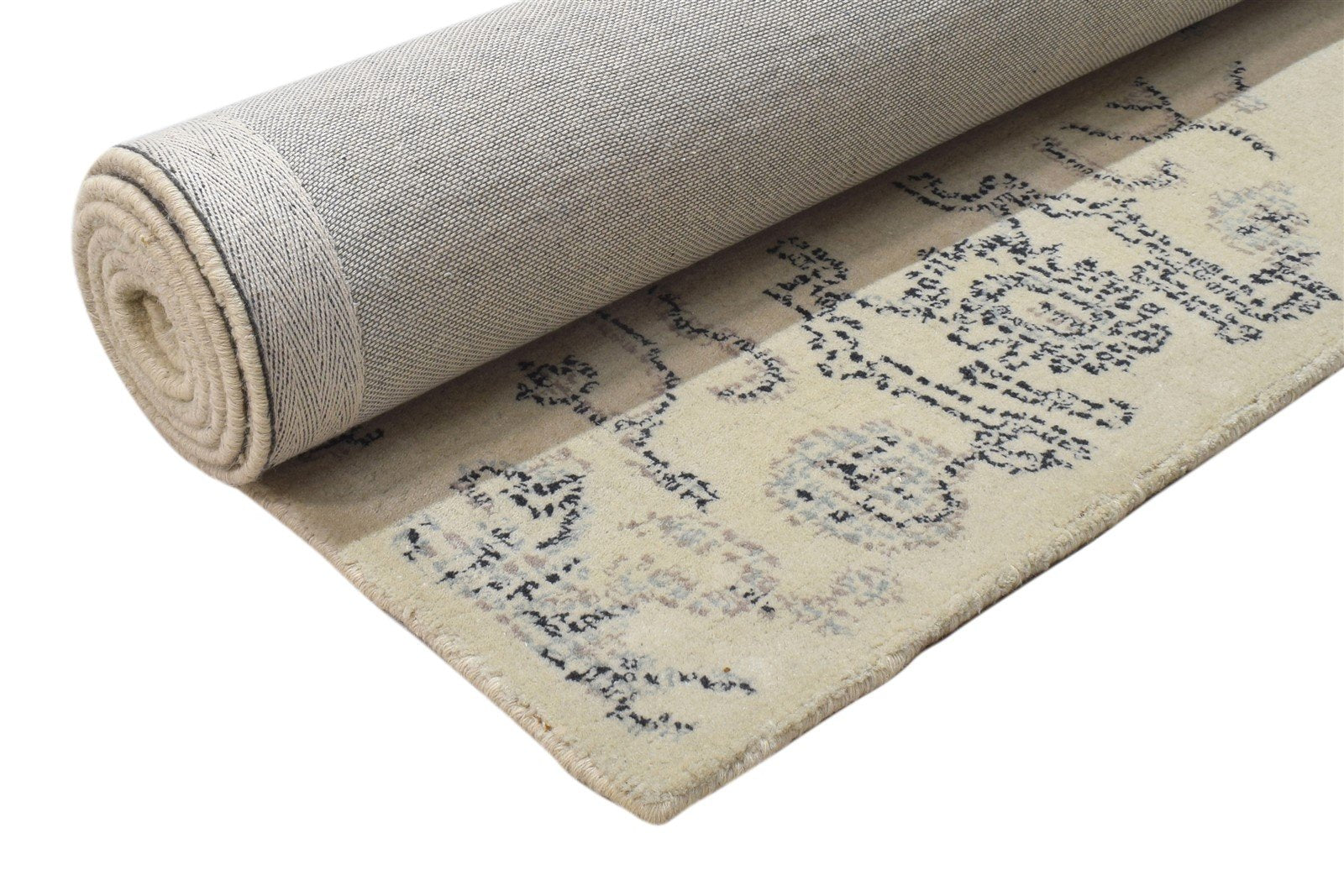 Beige Wool Rug 5' X 8' Modern Hand Tufted Oushak Floral Room Size Carpet 7864097243285