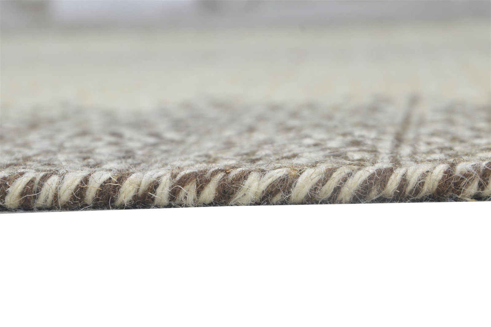 Beige Wool Rug 6' X 8' Modern Dhurrie Shibori Ombre Room Size Carpet 7865049415829