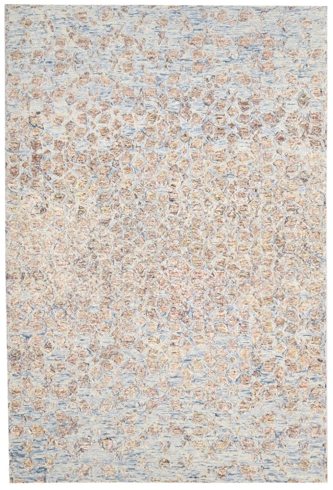 Beige Wool Rug 6' X 9' Modern Hand Tufted French Abstract Room Size Carpet 7864816795797