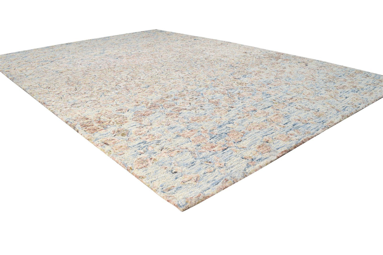 Beige Wool Rug 6' X 9' Modern Hand Tufted French Abstract Room Size Carpet 7864816795797