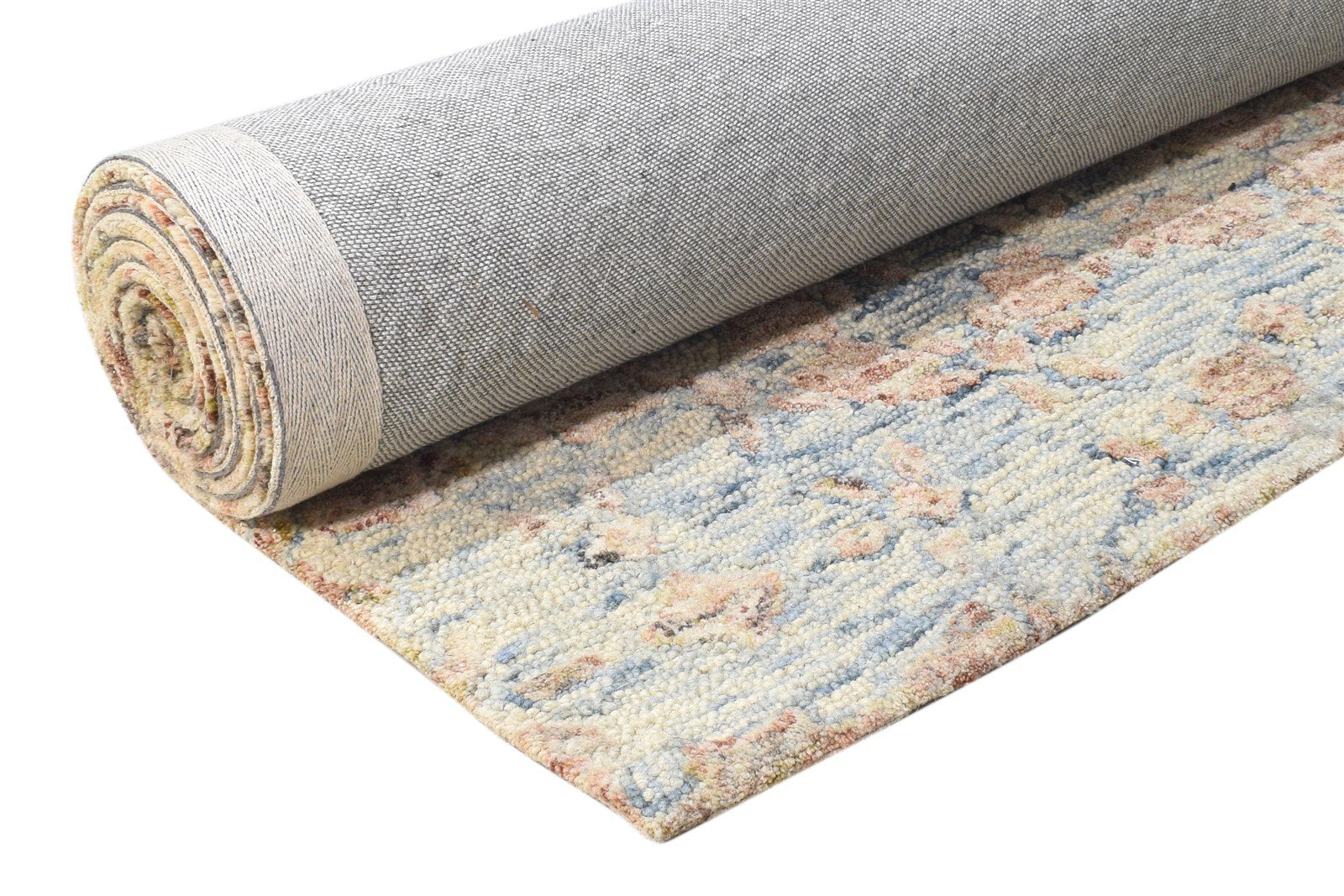 Beige Wool Rug 6' X 9' Modern Hand Tufted French Abstract Room Size Carpet 7864816795797
