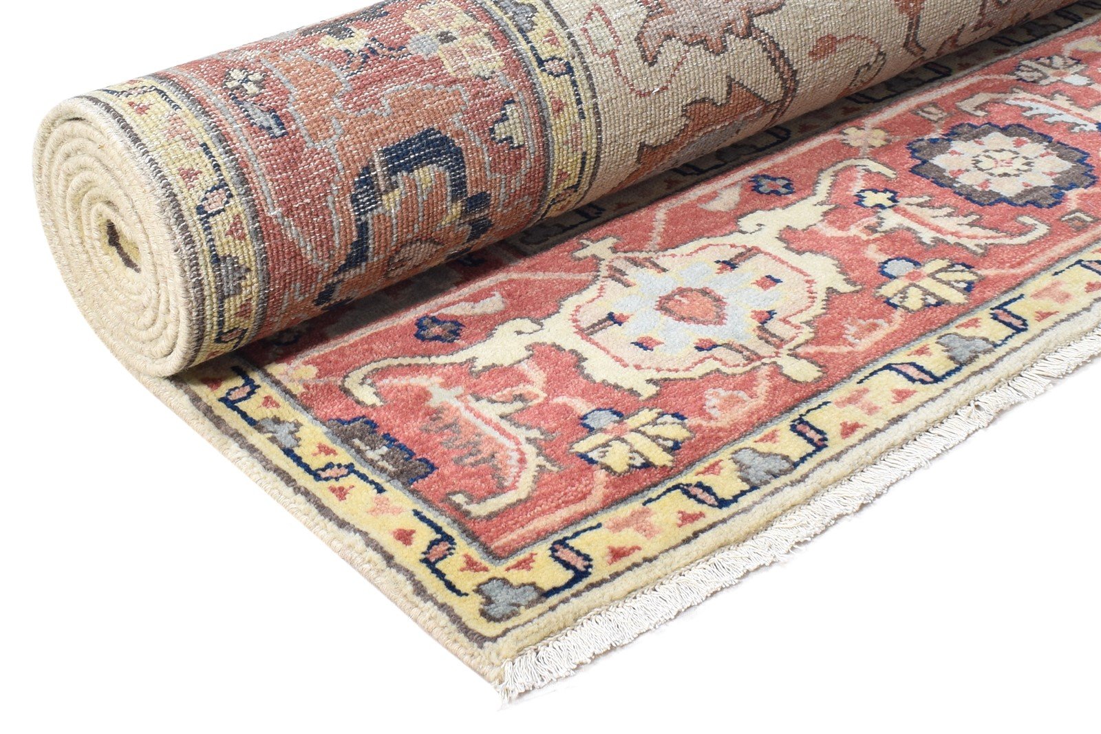 Beige Wool Rug 6' X 9' Persian Hand Knotted Oushak Oriental Room Size Carpet 7864999903381