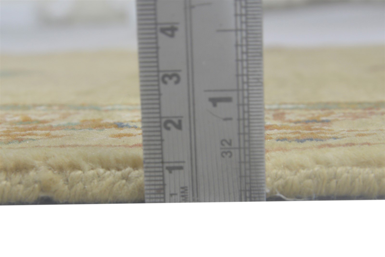 Beige Wool / Silk Rug 3' X 9' Persian Hand Knotted Oushak Oriental Small Runner 7864089116821