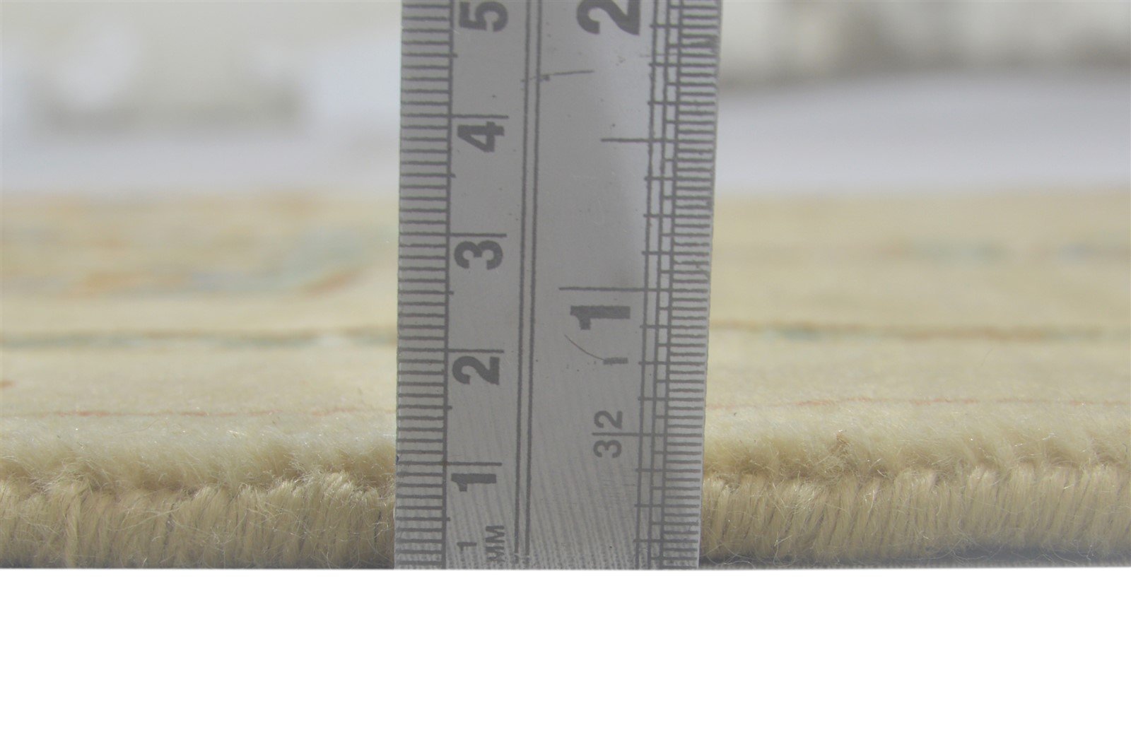 Beige Wool / Silk Rug 3X13 Persian Hand Knotted Oushak Oriental Small Runner 7864089673877