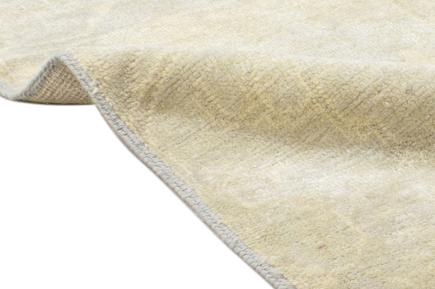 Beige Wool Silk Rug 3X3 Persian Hand Knotted Oushak Oriental Room Size Carpet 7864117887125