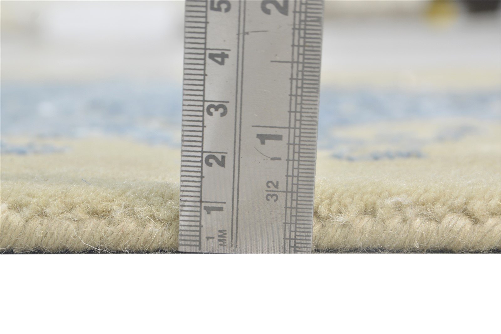 Beige Wool / Silk Rug 3X6 Modern Hand Knotted Scandinavian Abstract Small 7864100061333