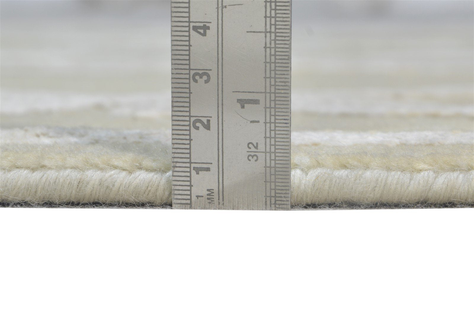 Beige Wool / Silk Rug 4X6 Modern Hand Knotted Scandinavian Nordic Room Size 7865108201621