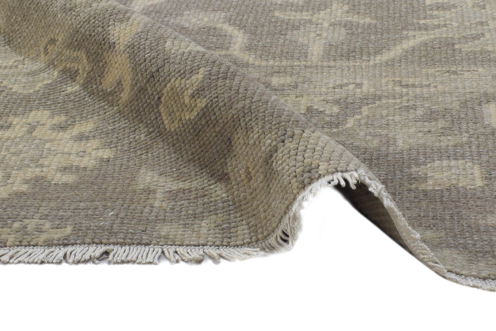 Beret Brown Wool Rug 2' X 2' Persian Hand Knotted Oushak Oriental   7864841240725