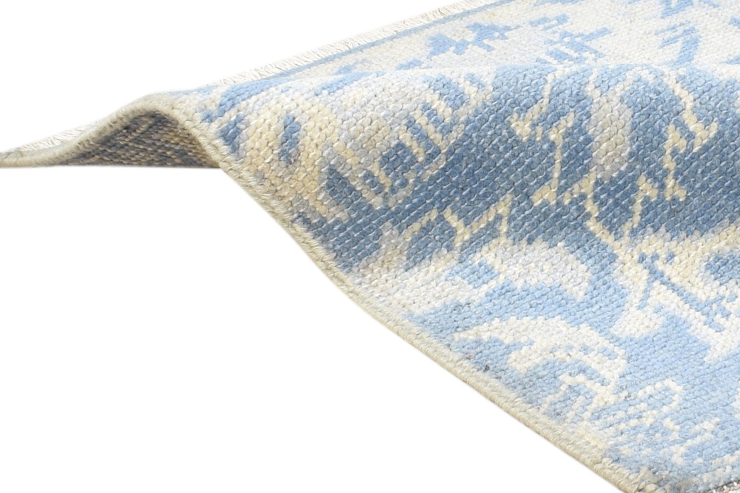 Bernardine 2' X 2' Rug Wool Blue Persian Hand Knotted Oushak Oriental 7864925257877