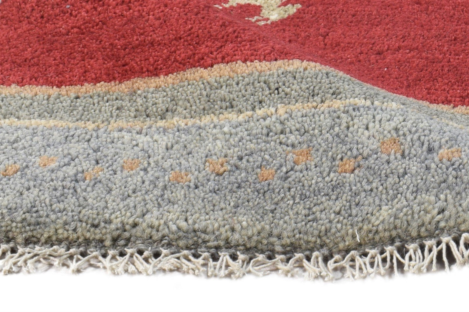 Billye Red Wool Rug 2' X 2' Southwestern Hand Knotted American Tribal 7865089425557