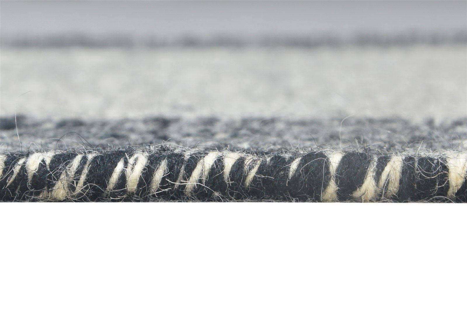 Black Wool Rug 2' X 3' Modern Dhurrie Scandinavian Bordered Small Carpet 7865138086037