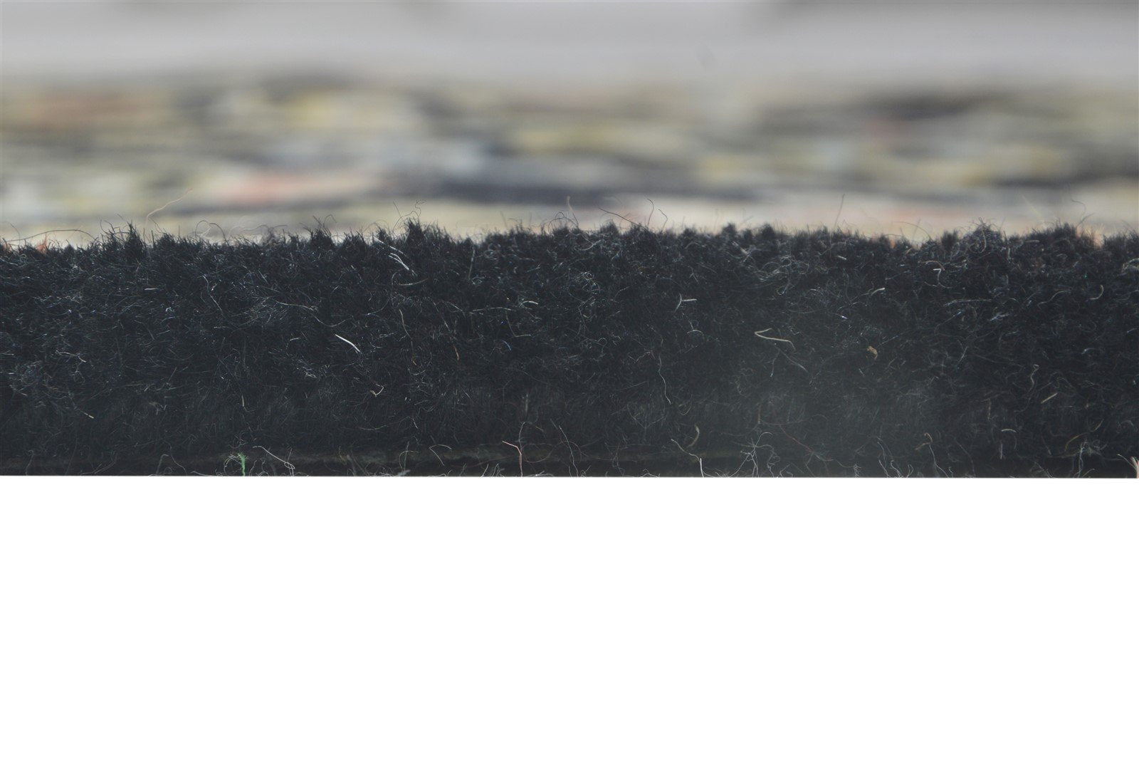 Black Wool Rug 2' X 8' Persian Hand Tufted Kashan Oriental Small Runner 7864854053013