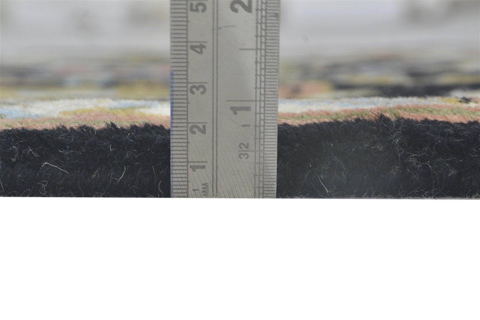 Black Wool Rug 2' X 8' Persien Hand Tufted Kashan Oriental Small Runner 7864857198741