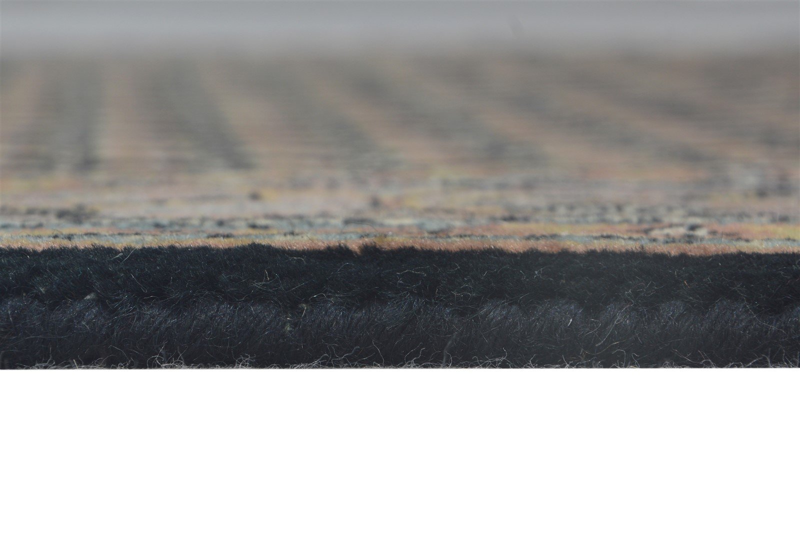 Black Wool Rug 3' X 5' Persian Hand Knotted Qum Oriental Room Size Carpet 7864677761173