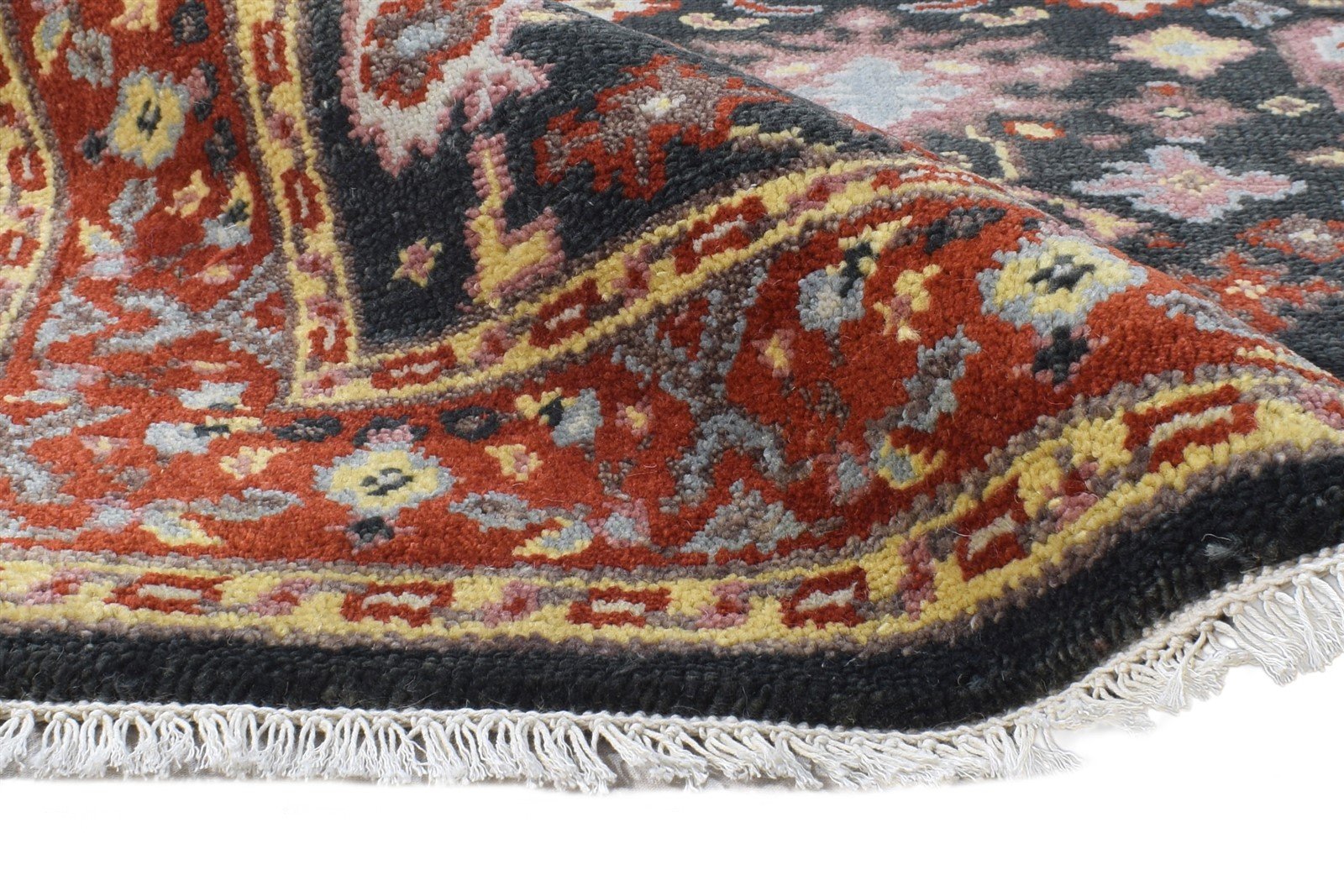 Black Wool Rug 3' X 5' Persien Hand Knotted Oushak Oriental Room Size Carpet 7865092833429