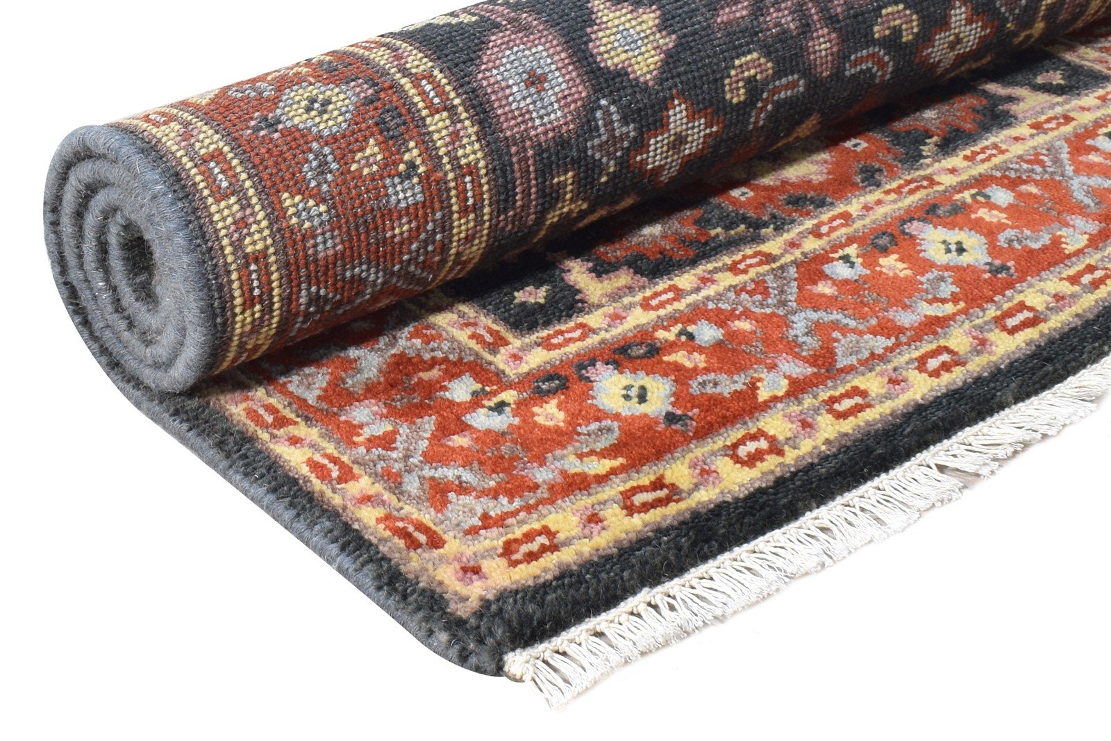 Black Wool Rug 3' X 5' Persien Hand Knotted Oushak Oriental Room Size Carpet 7865092833429