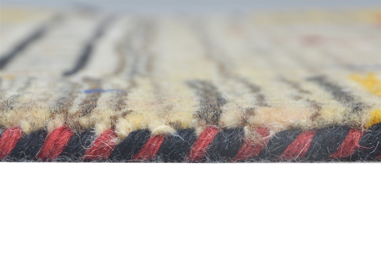 Black Wool Rug 3' X 5' Tribal Handloom Gabbeh Southwestern Small Carpet 7865138938005