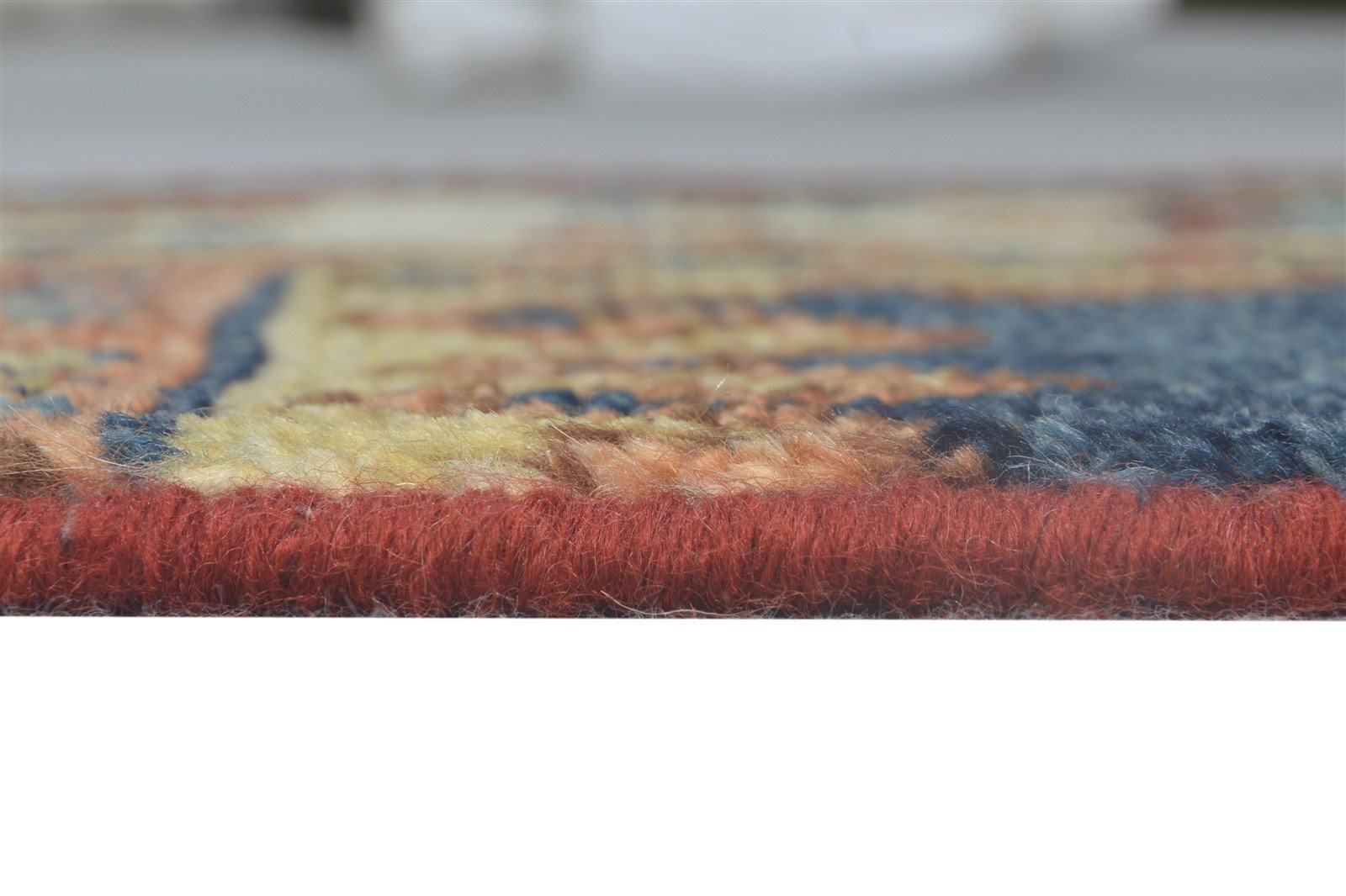 Blondy 2'6"x4 Rug New Zealand Wool Navy Blue Persian Hand Knotted Oushak Oriental 7865179275413