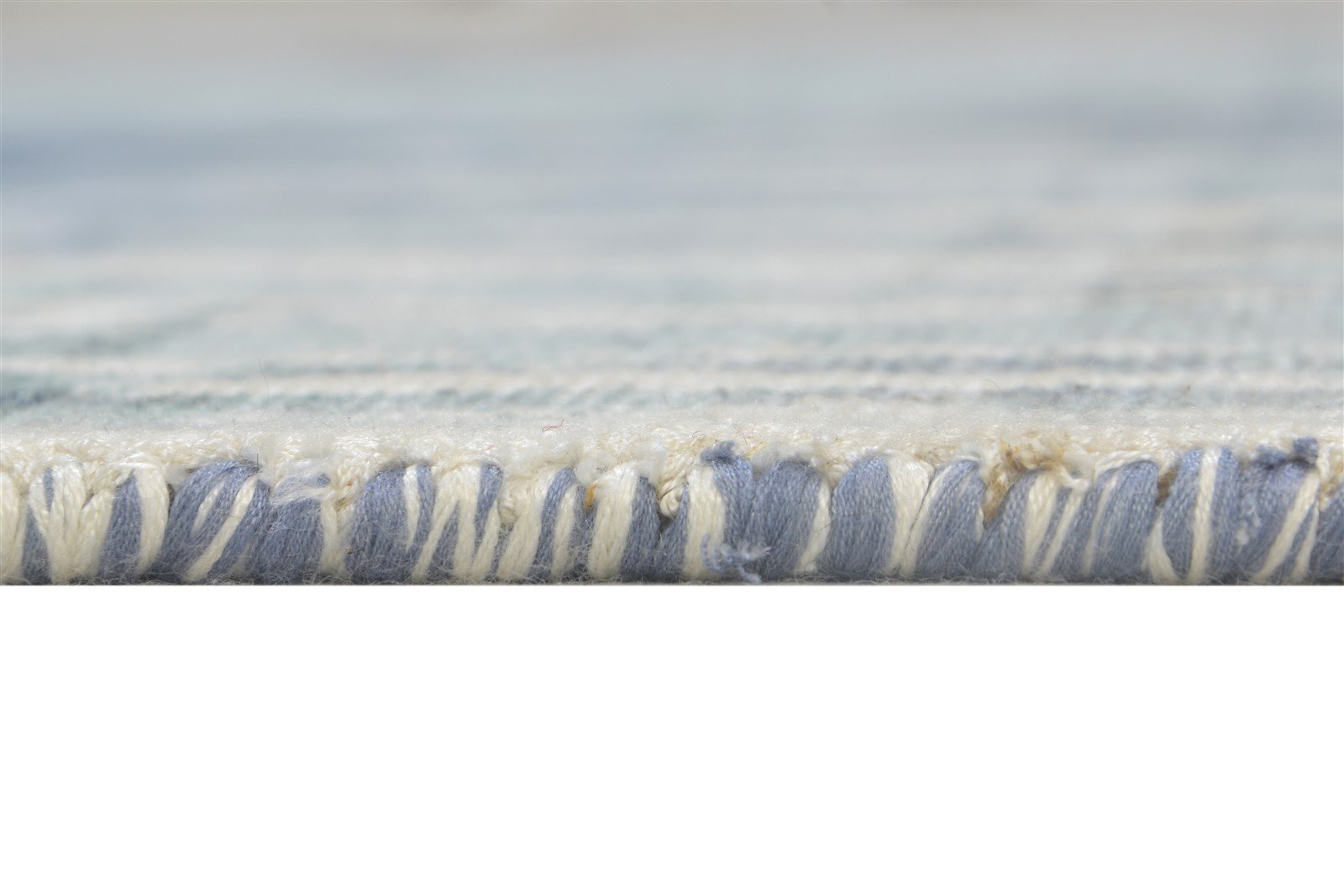 Blue Silk Rug 5' X 7' Modern Hand Woven Indian Abstract Room Size Carpet 7864162386069