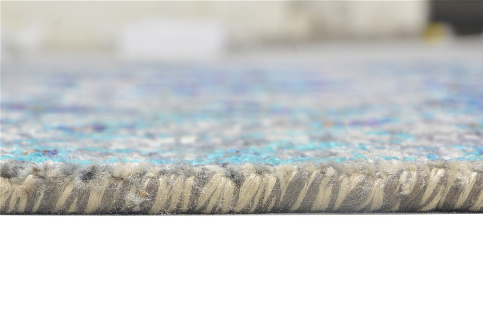 Kaia Blue Silk Rug 5' X 8' Modern Hand Knotted Bohemian Oriental 7864097734805