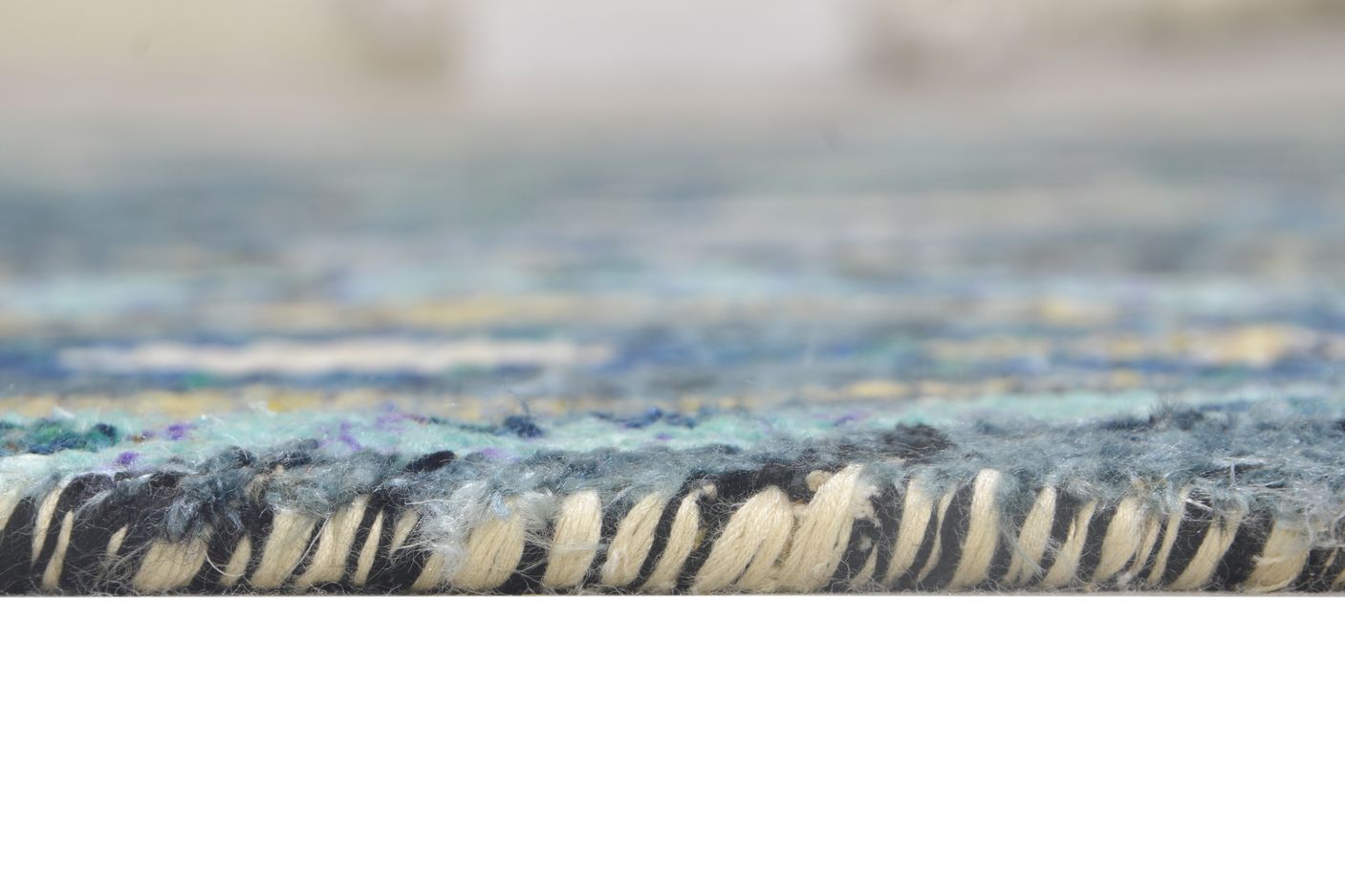 Blue Silk Rug 5' X 8' Persian Hand Knotted Oriental Ikat Room Size Carpet 7864905695381