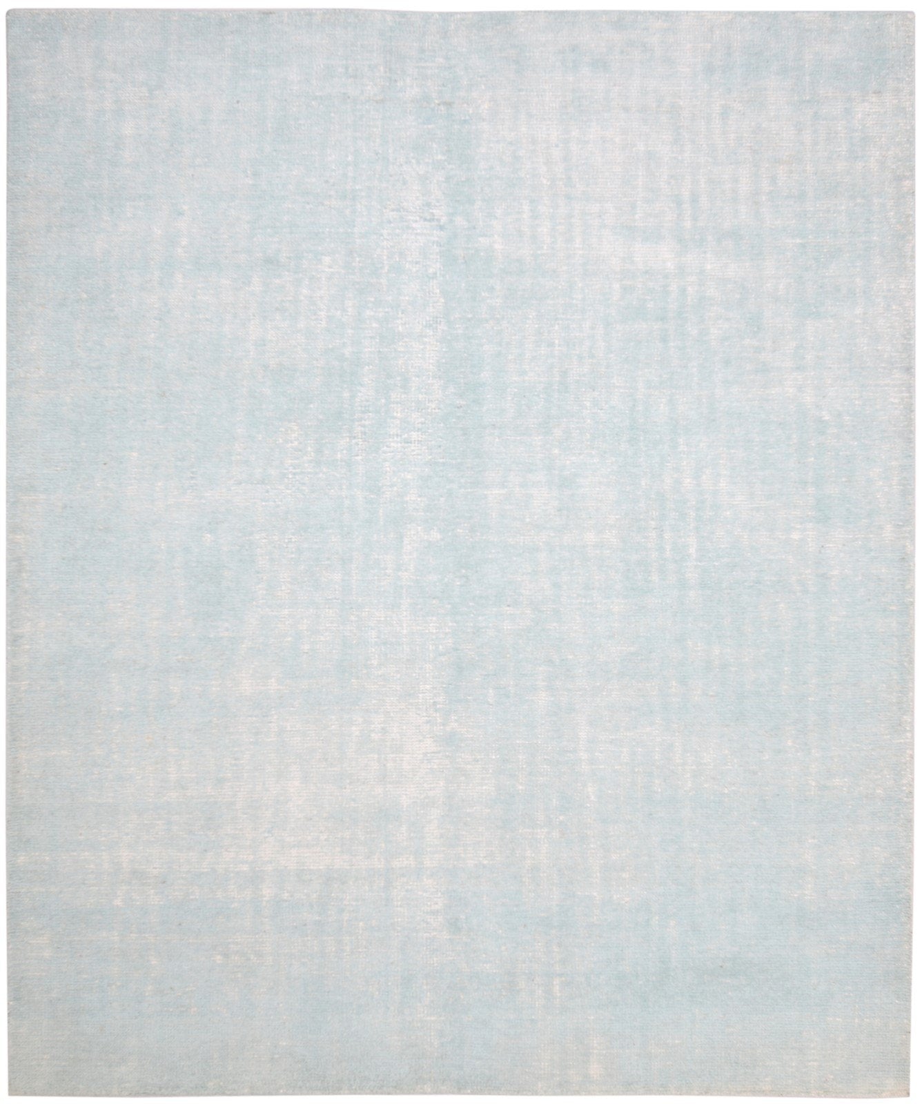 Blue Silk Rug 8' X 10' Modern Hand Woven Scandinavian Solid Large Carpet 7864919097493