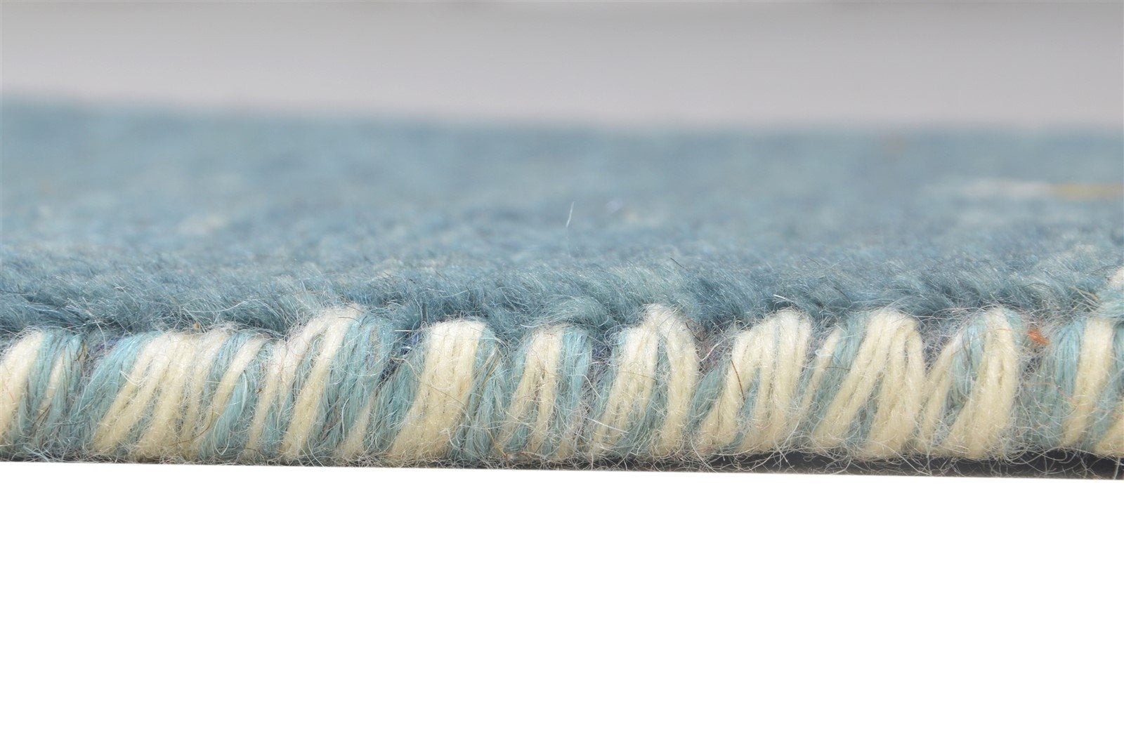 Blue Wool Rug 1' X 2' Southwestern Hand Knotted American Tribal Small Carpet 7865090670741