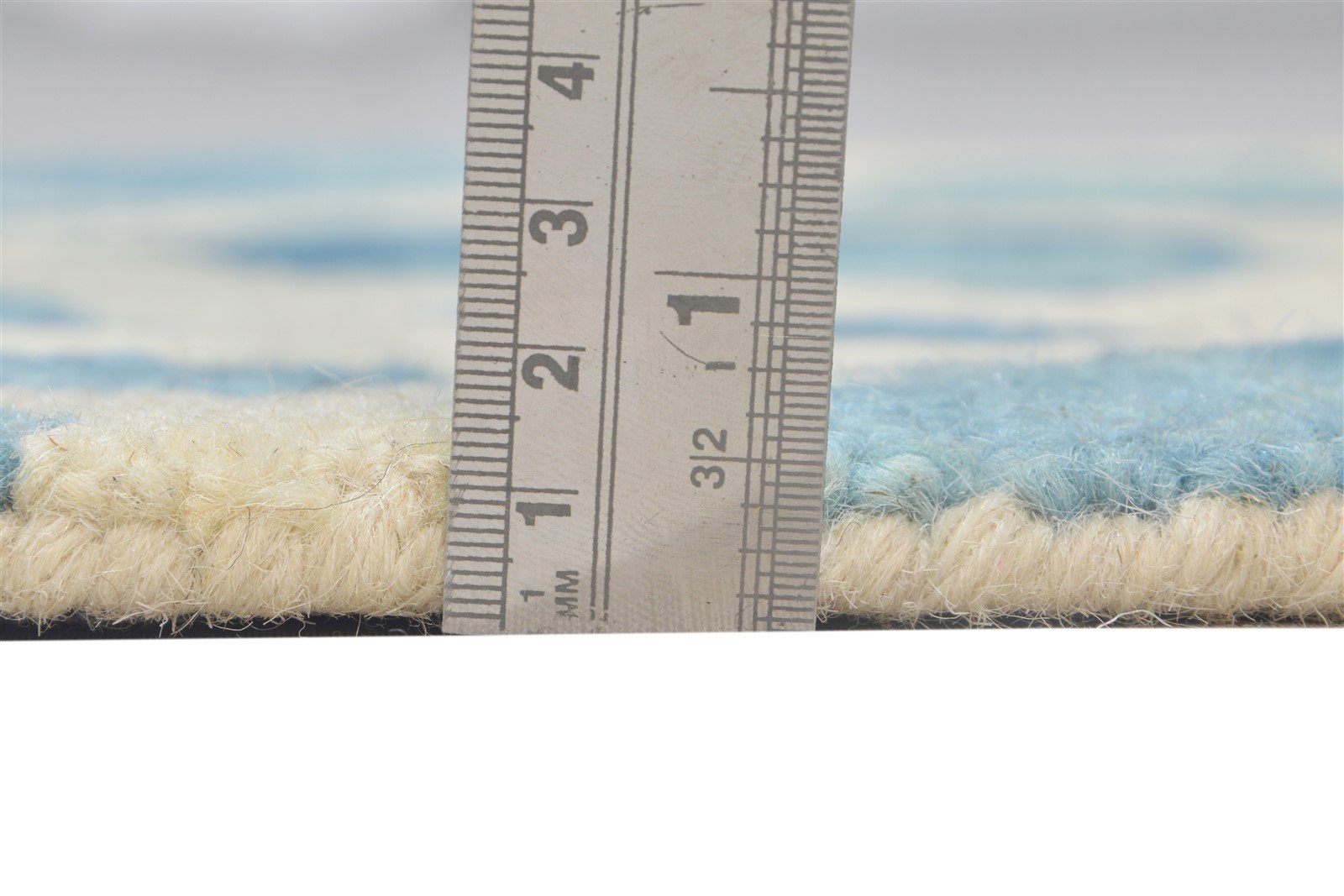 Blue Wool Rug 2' X 2' Modern Hand Tufted Moroccan Floral Small Carpet 7864125128853