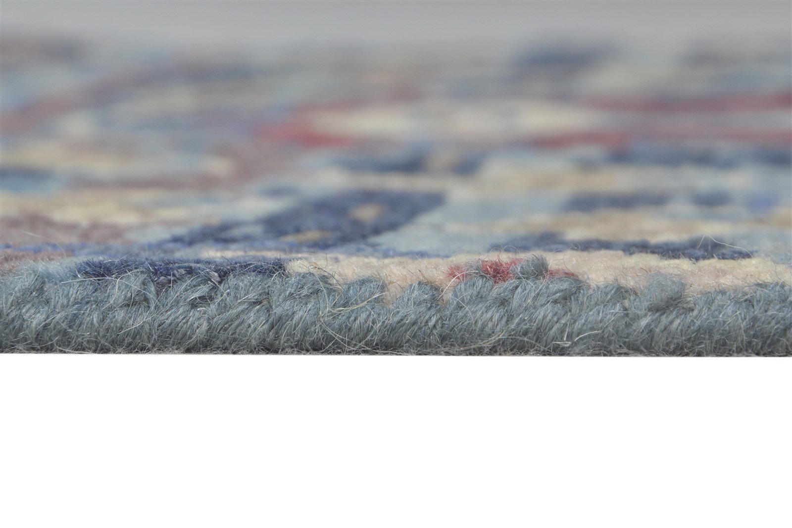 Blue Wool Rug 2' X 2' Persian Hand Knotted Khotan Oriental Small Carpet 7865156927637