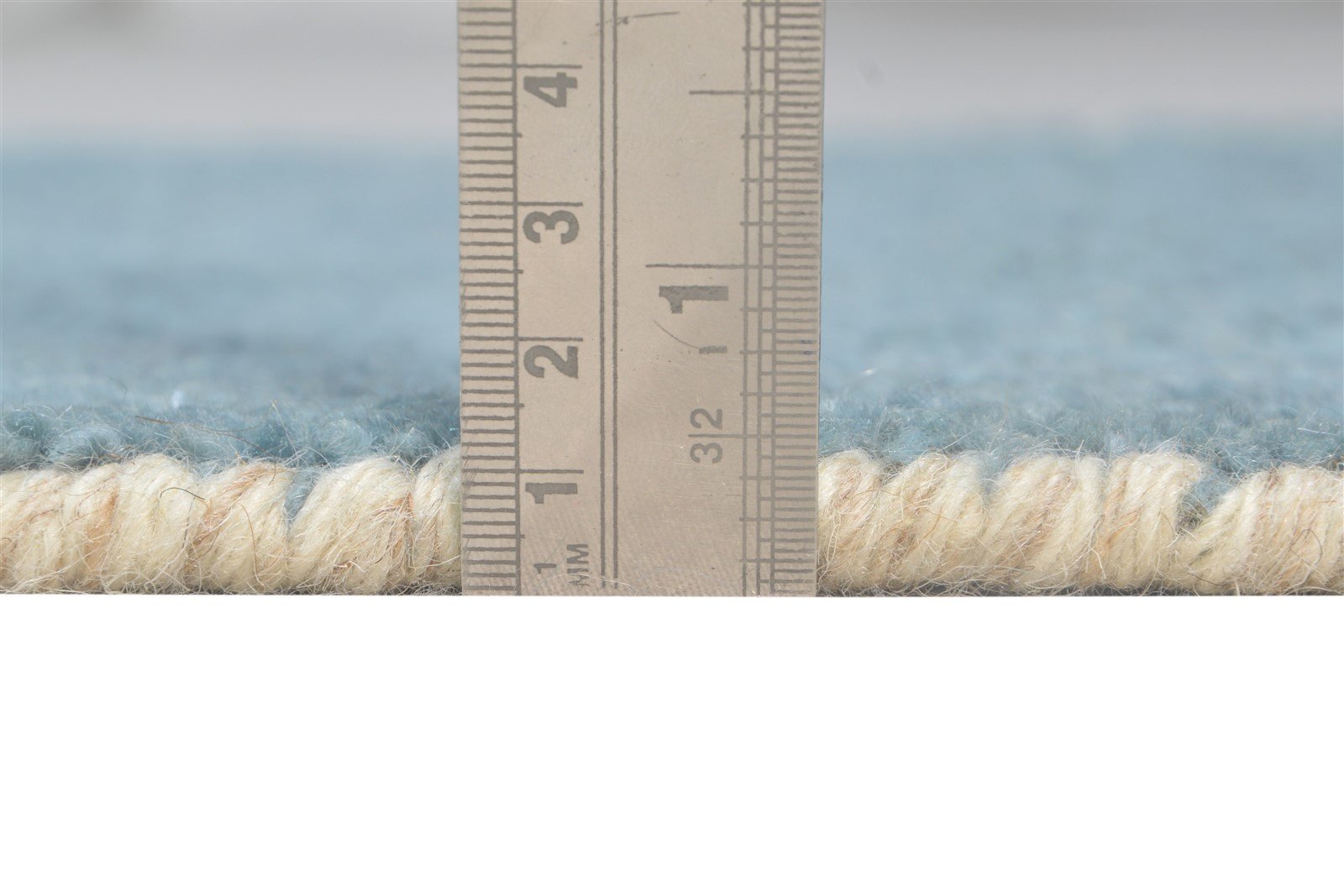 Blue Wool Rug 2' X 3' Modern Hand Knotted Scandinavian Abstract Small Carpet 7865122521237
