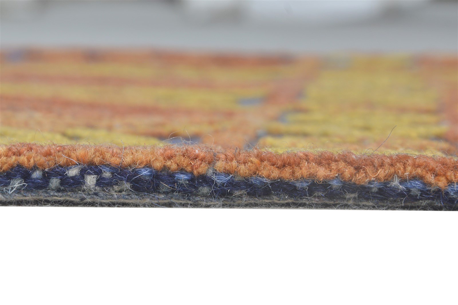 Blue Wool Rug 2' X 3' Modern Hand Tufted Scandinavian Nordic Small Carpet 7865179963541