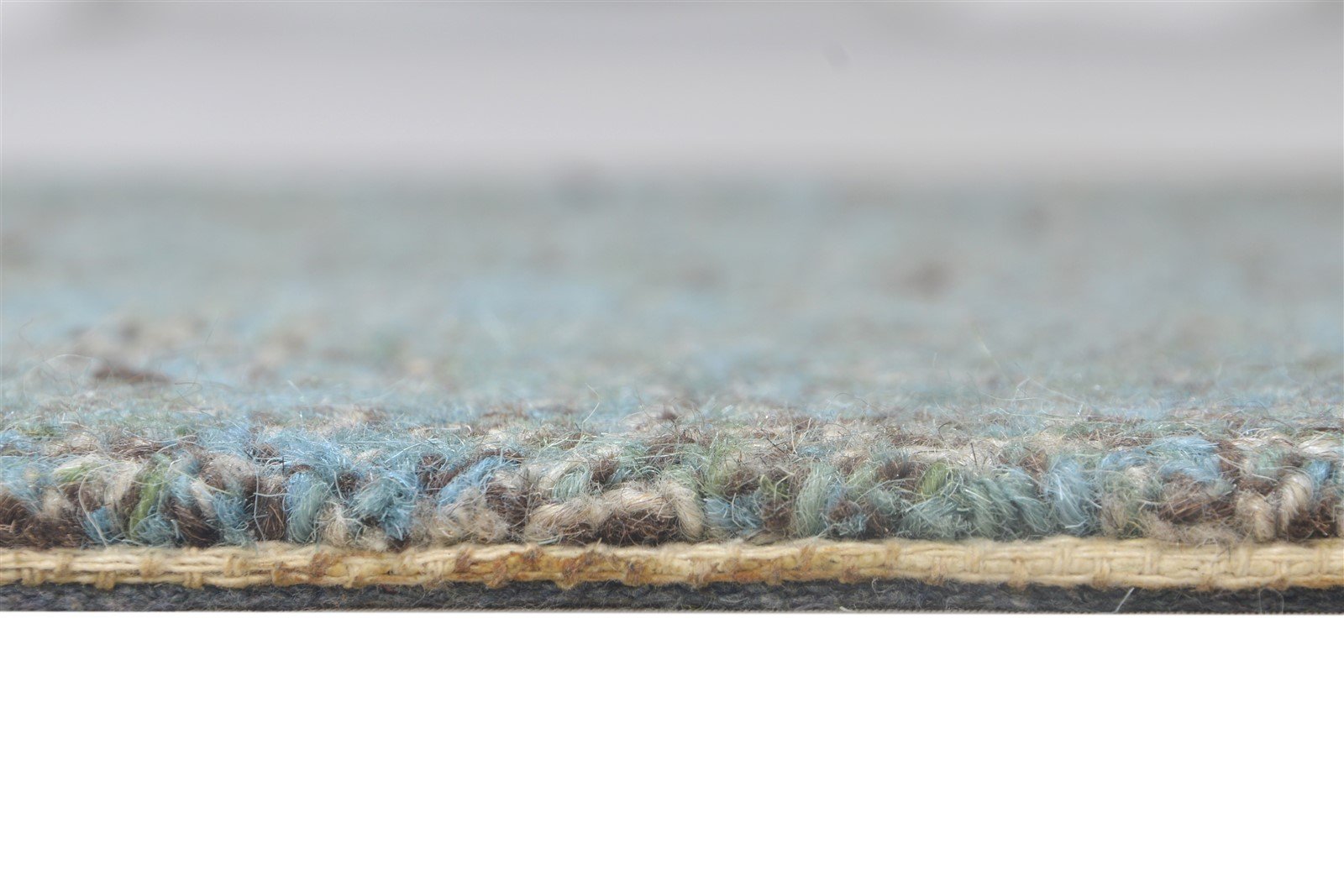 Blue Wool Rug 2' X 3' Modern Hand Tufted Scandinavian Solid Small Carpet 7864140267669