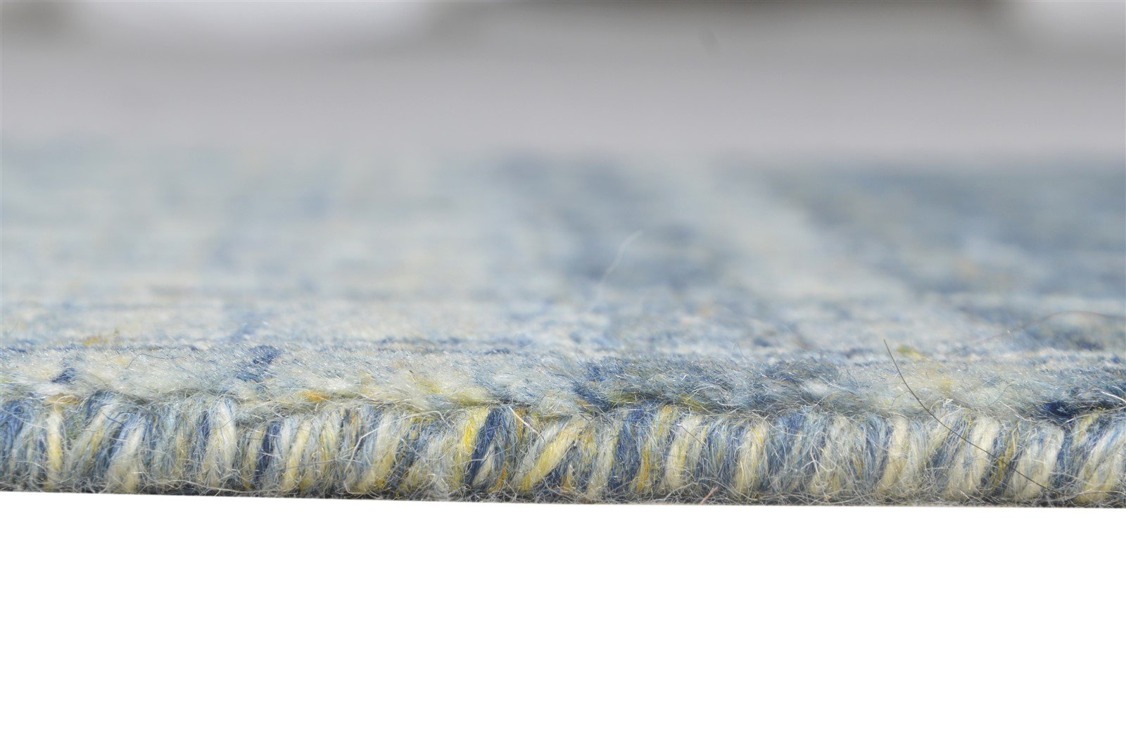 Blue Wool Rug 2' X 3' Modern Handloom Moroccan Modern Small Carpet 7865136054421