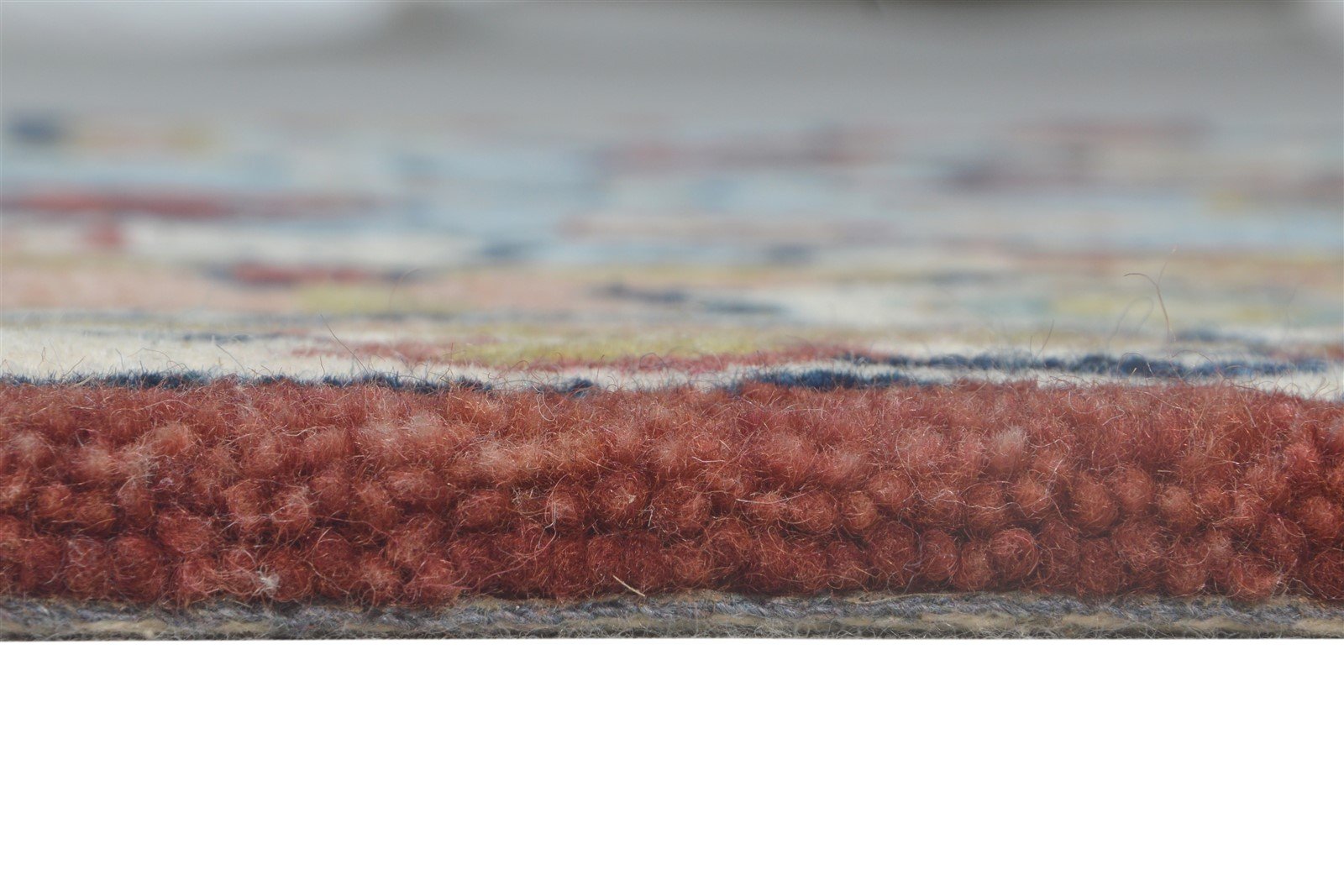 Blue Wool Rug 2' X 3' Persian Hand Tufted Heriz-Indian Oriental Small Carpet 7865179668629