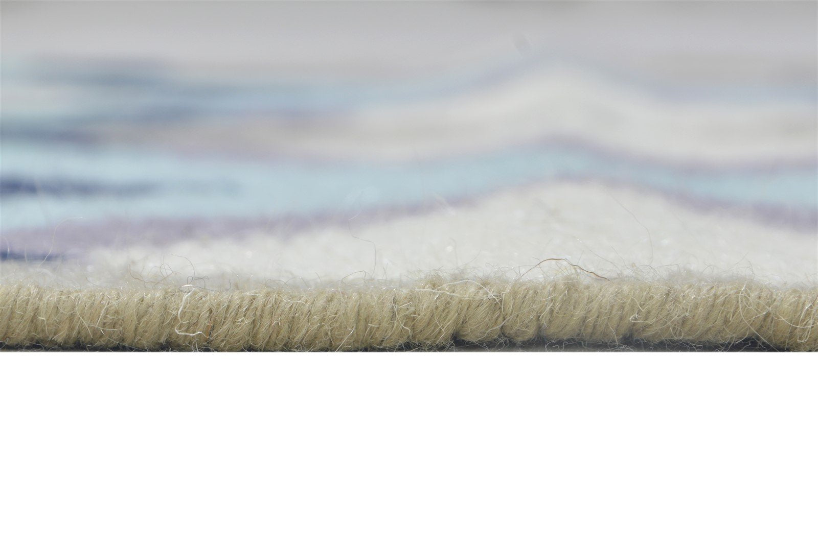 Blue Wool Rug 3' X 5' Modern Dhurrie Moroccan Abstract Small Carpet 7864381636757