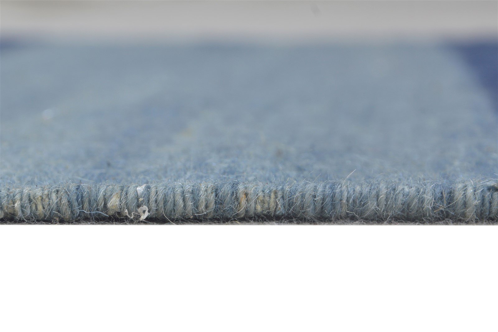 Blue Wool Rug 3' X 5' Modern Dhurrie Scandinavian Striped Room Size Carpet 7864673239189