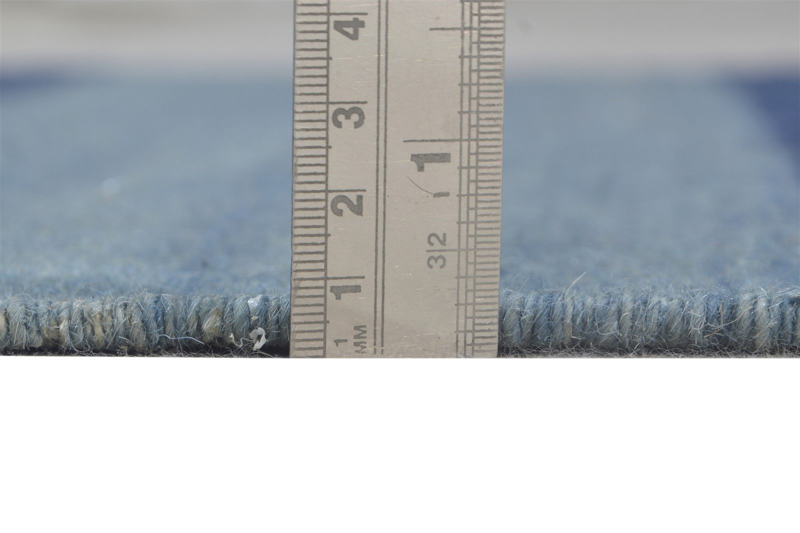 Blue Wool Rug 3' X 5' Modern Dhurrie Scandinavian Striped Room Size Carpet 7864673239189