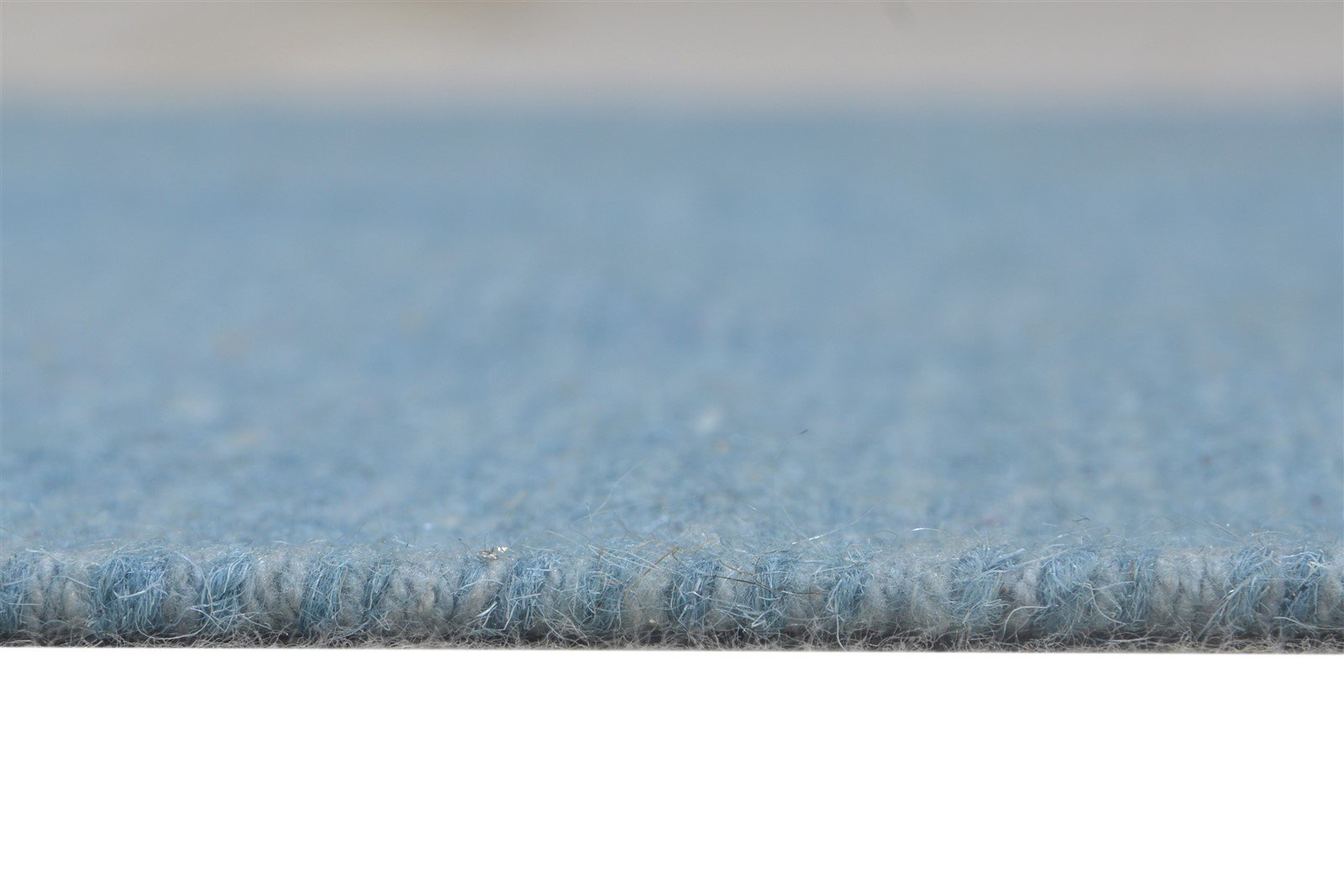 Blue Wool Rug 3' X 6' Modern Dhurrie Scandinavian Solid Small Carpet 7865169805461