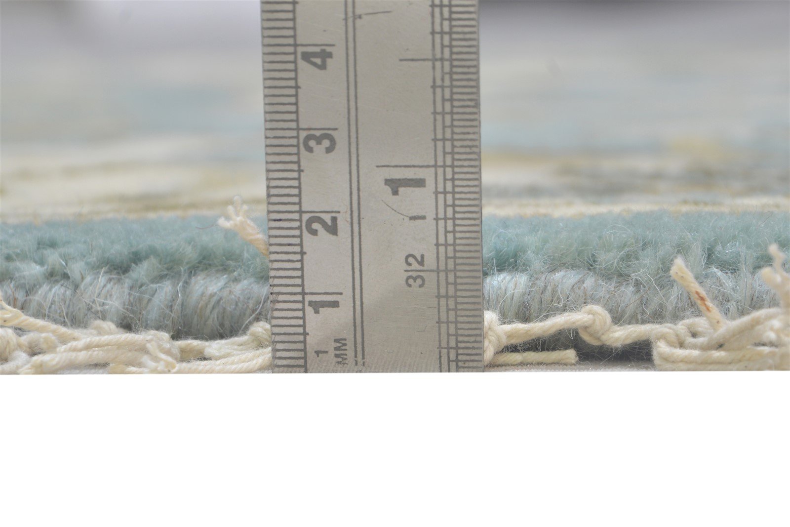 Blue Wool Rug 4' X 4' Persian Hand Knotted Oushak Oriental Room Size Round 7864829018261