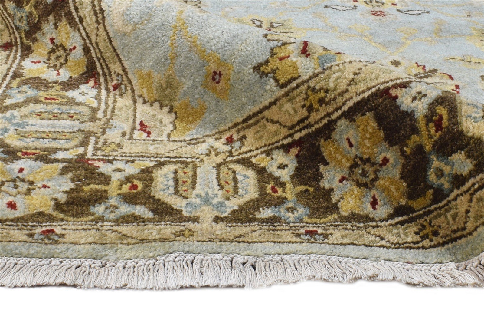 Blue Wool Rug 4' X 6' Persian Hand Knotted Oushak Oriental Room Size Carpet 7865108660373