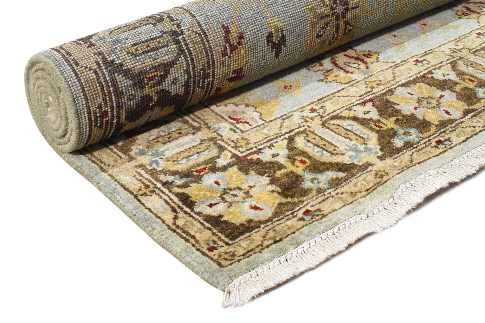Blue Wool Rug 4' X 6' Persian Hand Knotted Oushak Oriental Room Size Carpet 7865108660373
