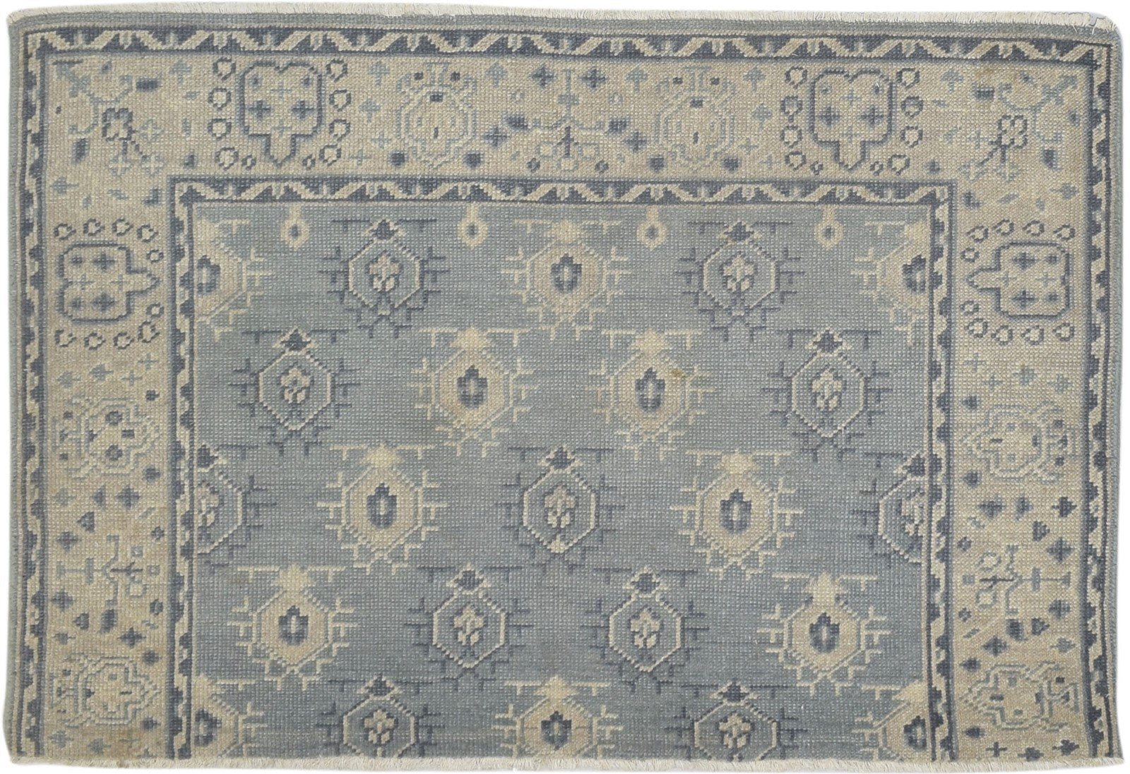 Blue Wool Rug 5' X 3' Persian Hand Knotted Bokhara Oriental Room Size Carpet 7864086593685