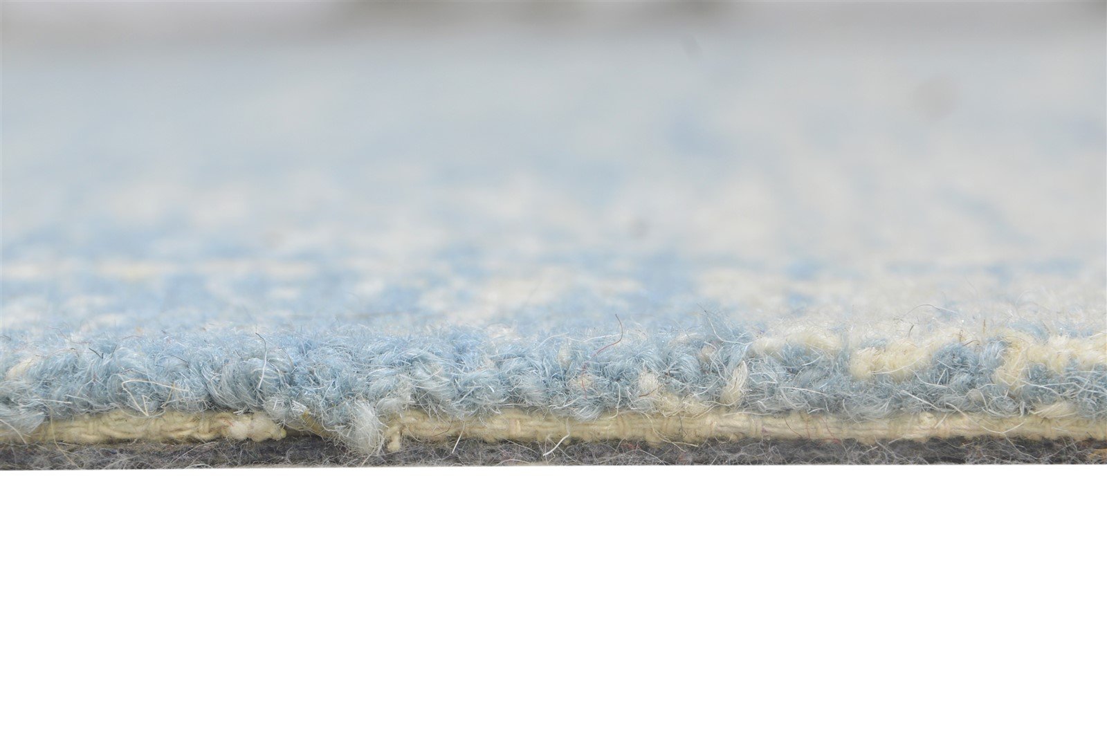 Blue Wool Rug 5' X 8' Modern Hand Tufted Scandinavian Abstract Room Size Carpet 7865112494229
