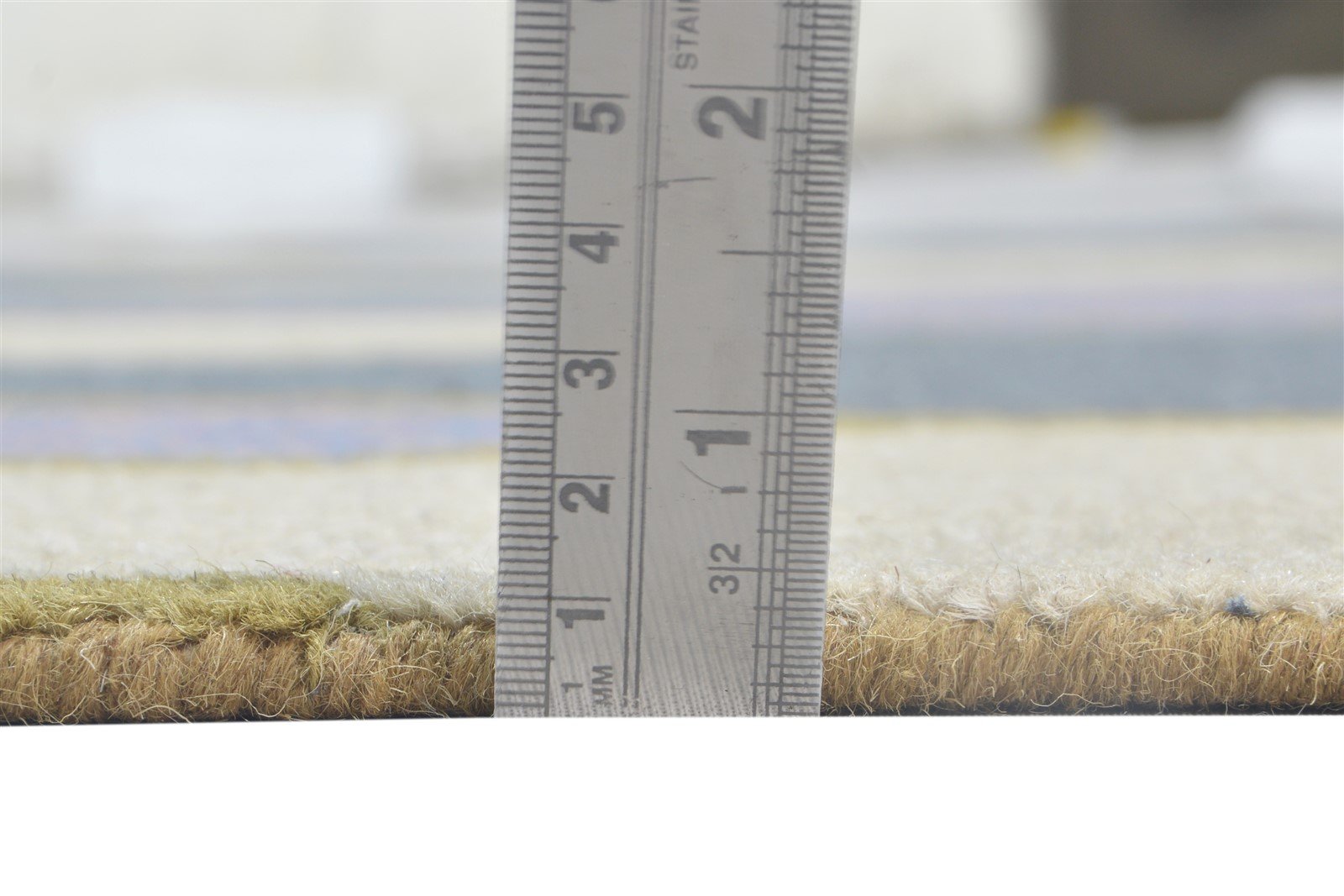Blue Wool Rug 5' X 8' Modern Hand Tufted Scandinavian Trellis Room Size Carpet 7864096751765