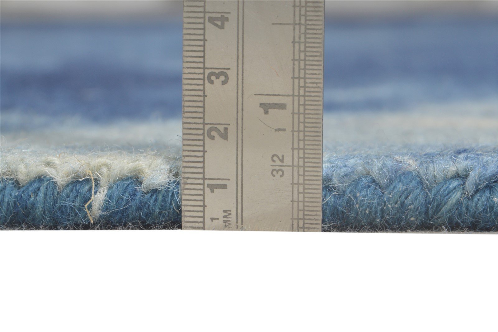 Blue Wool Rug 5' X 8' Modern Hand Tufted Shibori Tie Dye Room Size Carpet 7865203064981