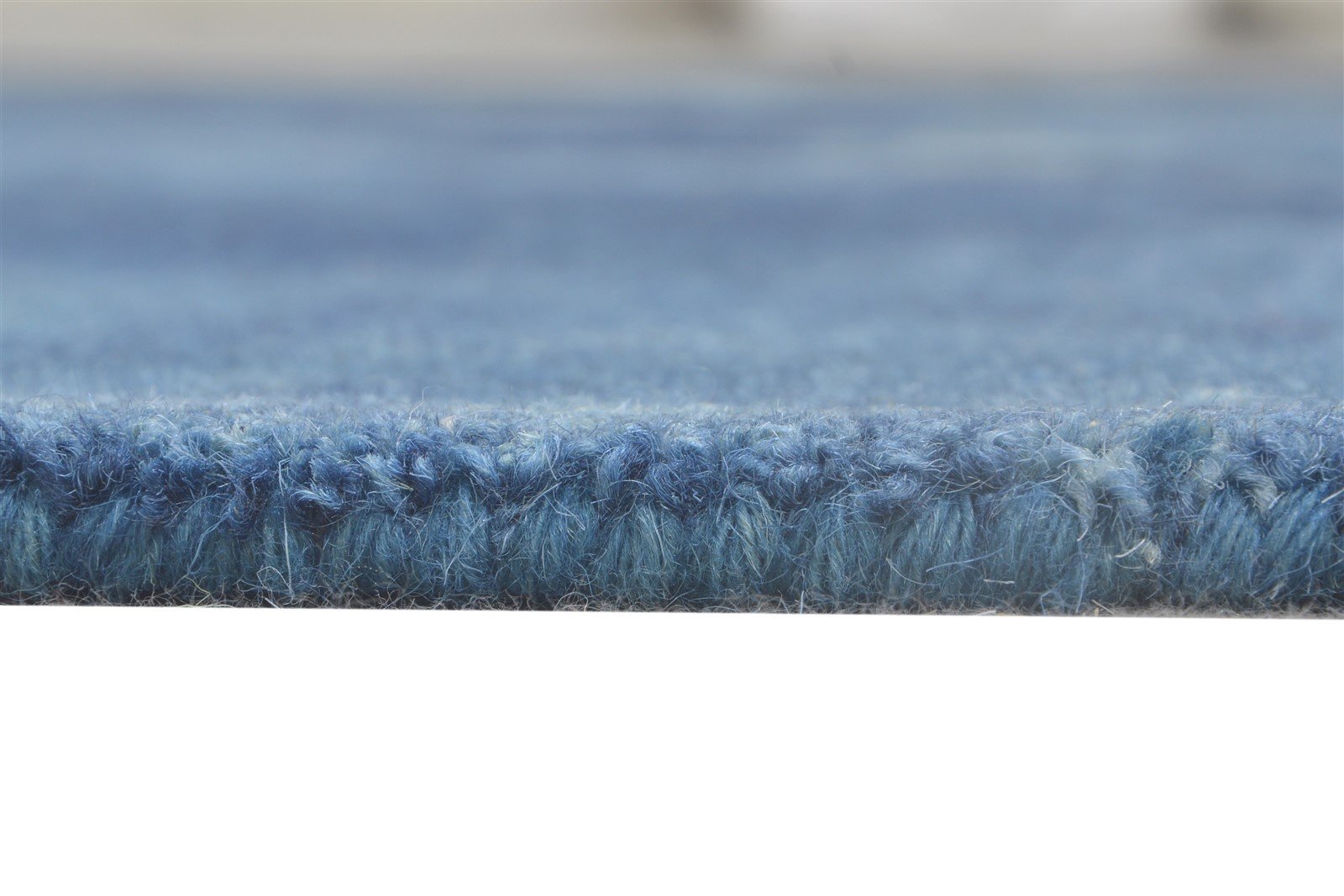 Blue Wool Rug 5' X 8' Modern Hand Tufted Shibori Tie Dye Room Size Carpet 7865203687573