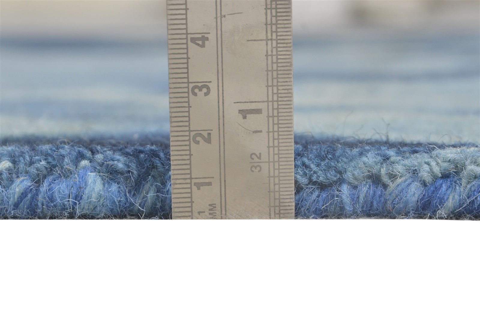 Blue Wool Rug 5' X 8' Modern Hand Tufted Shibori Tie Dye Room Size Carpet 7865204899989