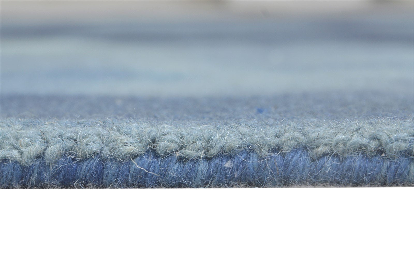 Blue Wool Rug 5' X 8' Modern Hand Tufted Shibori Tie Dye Room Size Carpet 7865205358741